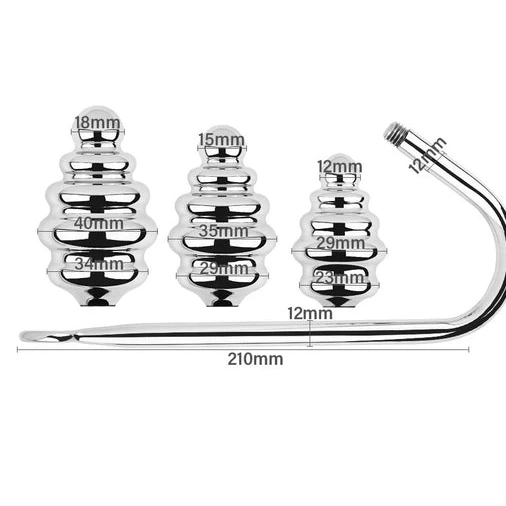 Anal Hooks Anal GreatBenefit Hook Set 8826 Screw-in Ribbed 0728